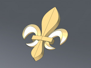 collection of 5 lys flower fleur de lys Modelo de impresión 3D