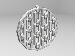 chain motif pendant 3D-printmodel