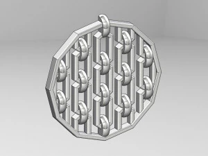 链条图案吊坠 3D 打印模型