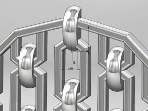chain motif pendant Model Cetak 3D