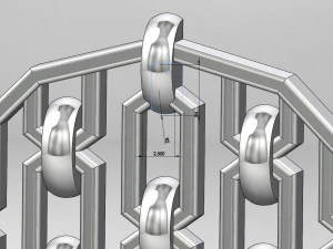chain motif pendant 3D Print Model