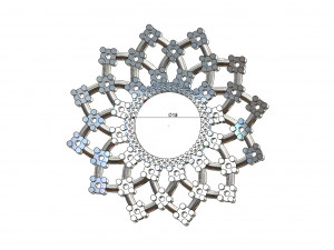 flower shaped pendant 3d print model 3D 打印模型