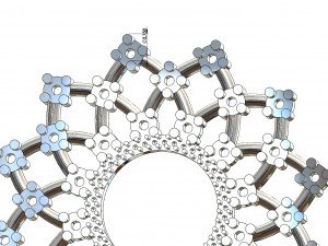 flower shaped pendant 3d print model 3D 打印模型