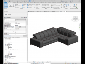 sofa revit high quality s Modelo 3D