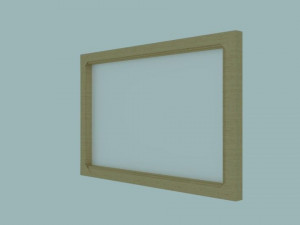 basic wooden picture frame low-poly 3D Model
