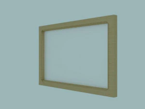 basic wooden picture frame low-poly 3D Model