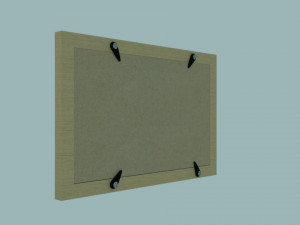 basic wooden picture frame low-poly 3D Model