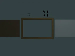basic wooden picture frame low-poly 3D Model