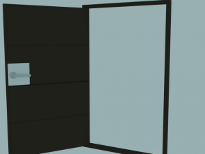 dark modern door low-poly Modelo 3D