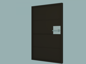 dark modern door low-poly Modelo 3D