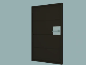 dark modern door low-poly 3D Model