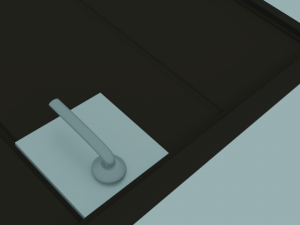 dark modern door low-poly Modelo 3D