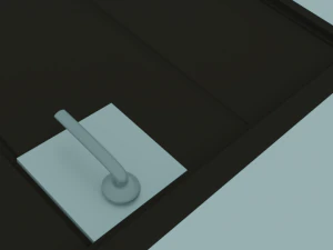 dark modern door low-poly 3D Model