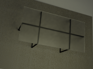 modern minimalistic glass coffee table low-poly Modelo 3D
