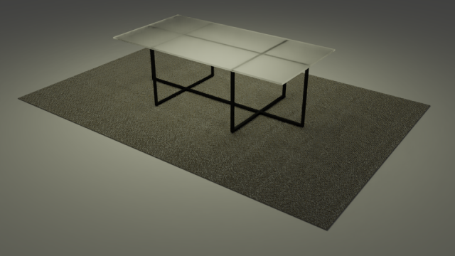 modern minimalistic glass coffee table low-poly Modelo 3D .c4d .max .obj .3ds .fbx .stl .blend 