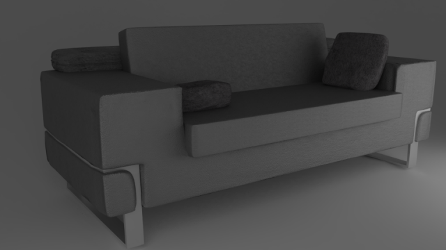 black leather modern couch Modèle 3D .c4d .max .obj .3ds .fbx .stl .blend 