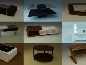 coffee tables pack 3D Model