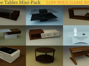 coffee tables pack 3D Model