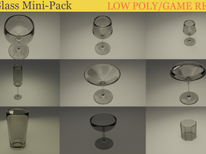 glass mini-pack 3Dモデル