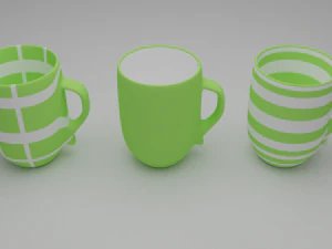 cups with glasses full pack 3D Model