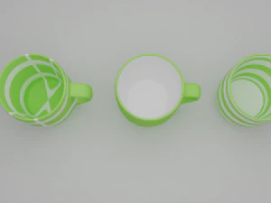 cups with glasses full pack 3D Model