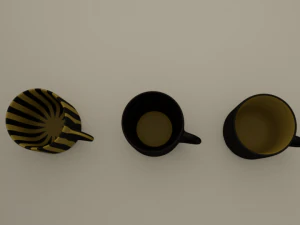cups with glasses full pack 3D Model