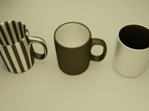 cups with glasses full pack 3D Model