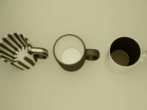 cups with glasses full pack 3D Model