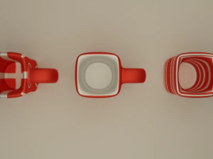 cups with glasses full pack 3D Model