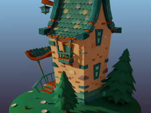 cute house Modello 3D