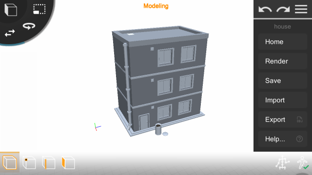 small low poly house Modello 3D .c4d .max .obj .3ds .fbx .stl .blend 