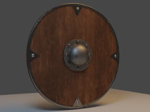 viking kalkanı - y&uuml;ksek poli 3D Model