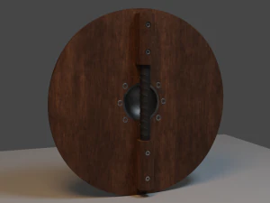 viking kalkanı - y&uuml;ksek poli 3D Model