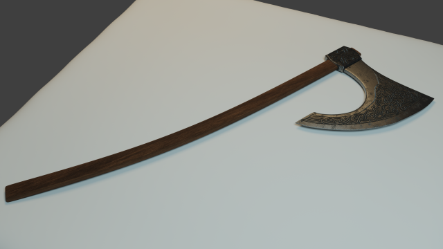 viking axe - high poly 3D Model .c4d .max .obj .3ds .fbx .stl .blend 