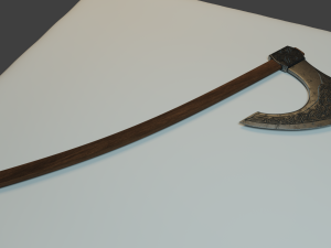 viking axe - high poly Modelo 3D