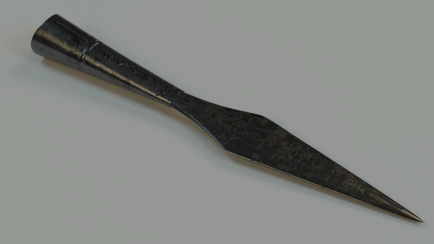 viking spear 3D Model .c4d .max .obj .3ds .fbx .stl .blend