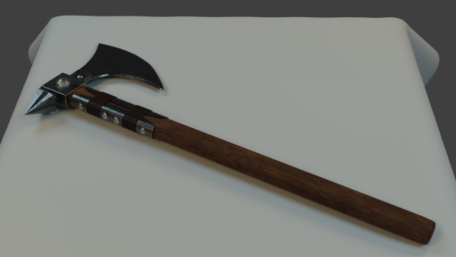 viking axe 2 3D 모델 .c4d .max .obj .3ds .fbx .stl .blend 