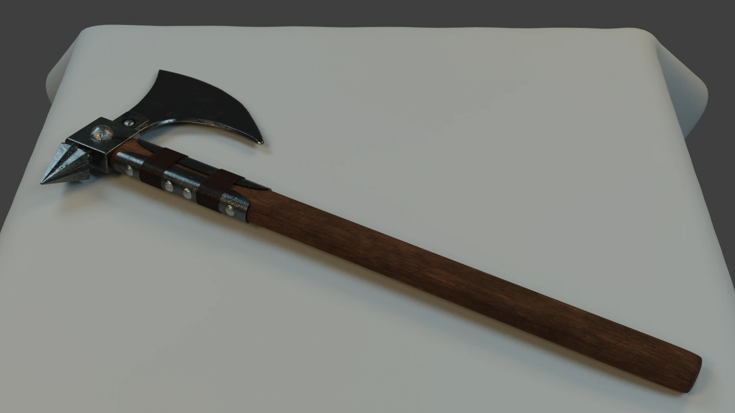 viking axe 2 3D Model .c4d .max .obj .3ds .fbx .stl .blend 