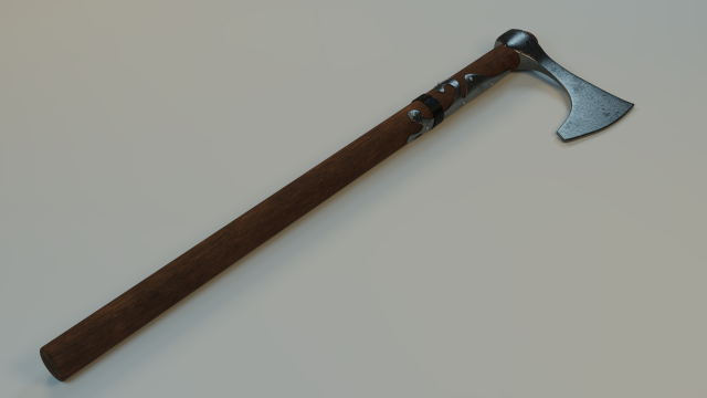 viking light axe 3D 모델 .c4d .max .obj .3ds .fbx .stl .blend 