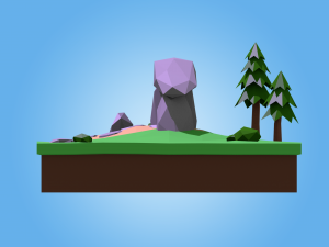 dolmen low poly Modello 3D