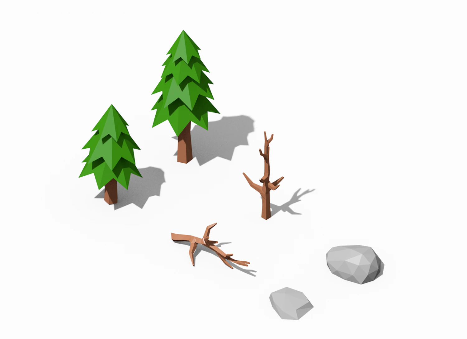 laag poly natuurpakket 3D Model .c4d .max .obj .3ds .fbx .stl .blend 