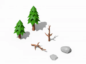 низкополигональная природа 3D Модель