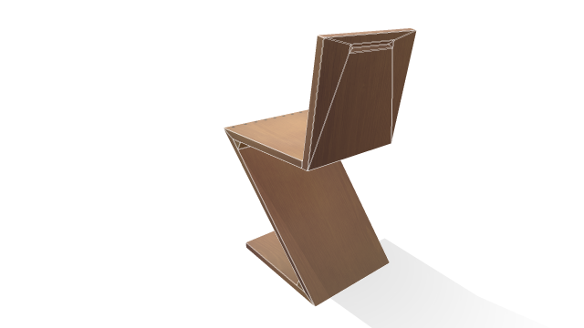 Download zig zag chair rietveld 3D Model