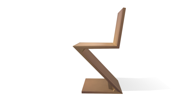 Download zig zag chair rietveld 3D Model