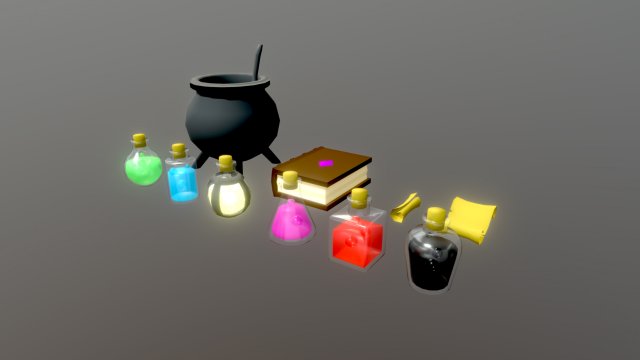 potion assets 3D Model .c4d .max .obj .3ds .fbx .stl .blend 