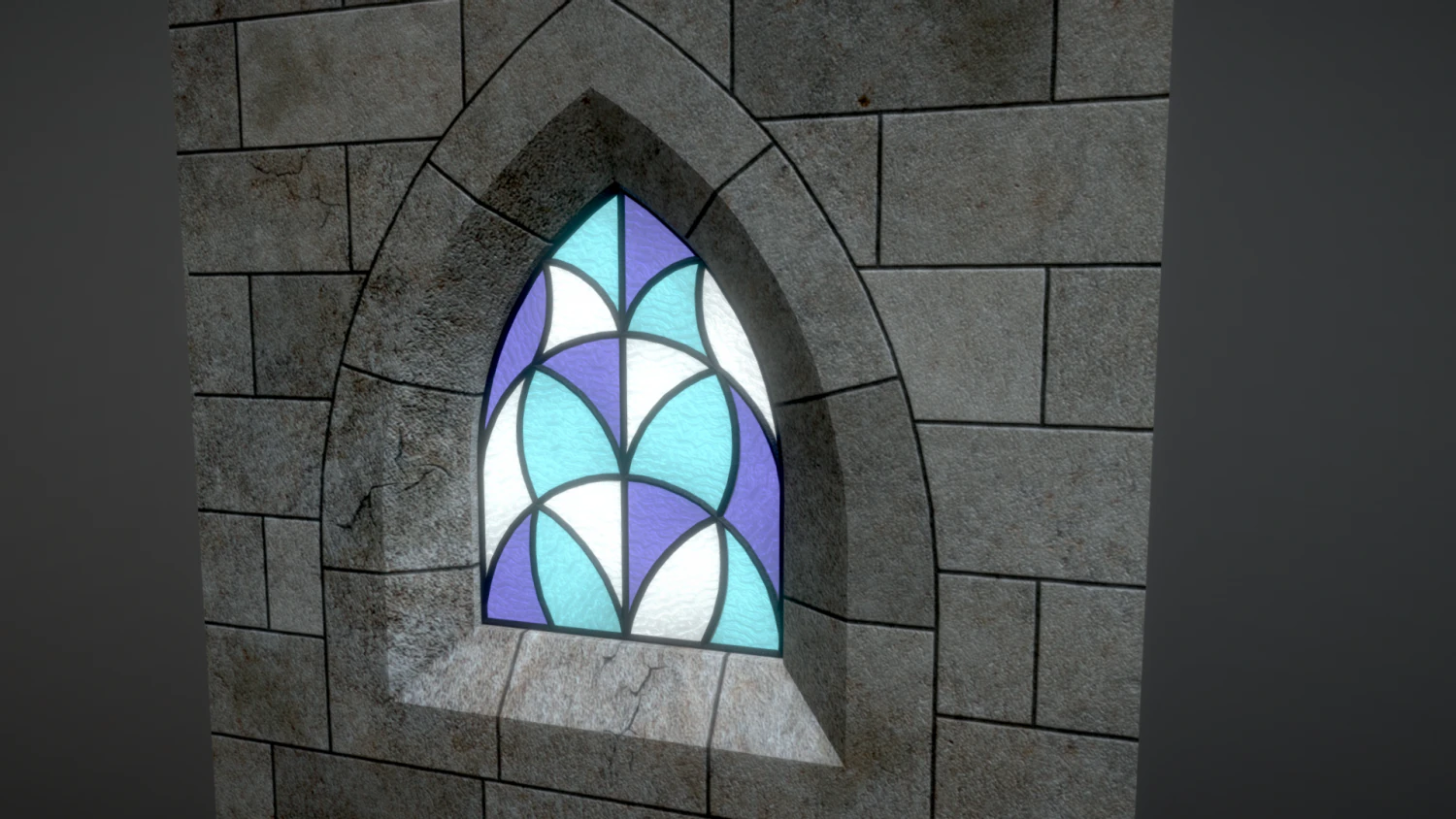 gothic window 3D Model .c4d .max .obj .3ds .fbx .stl .blend 
