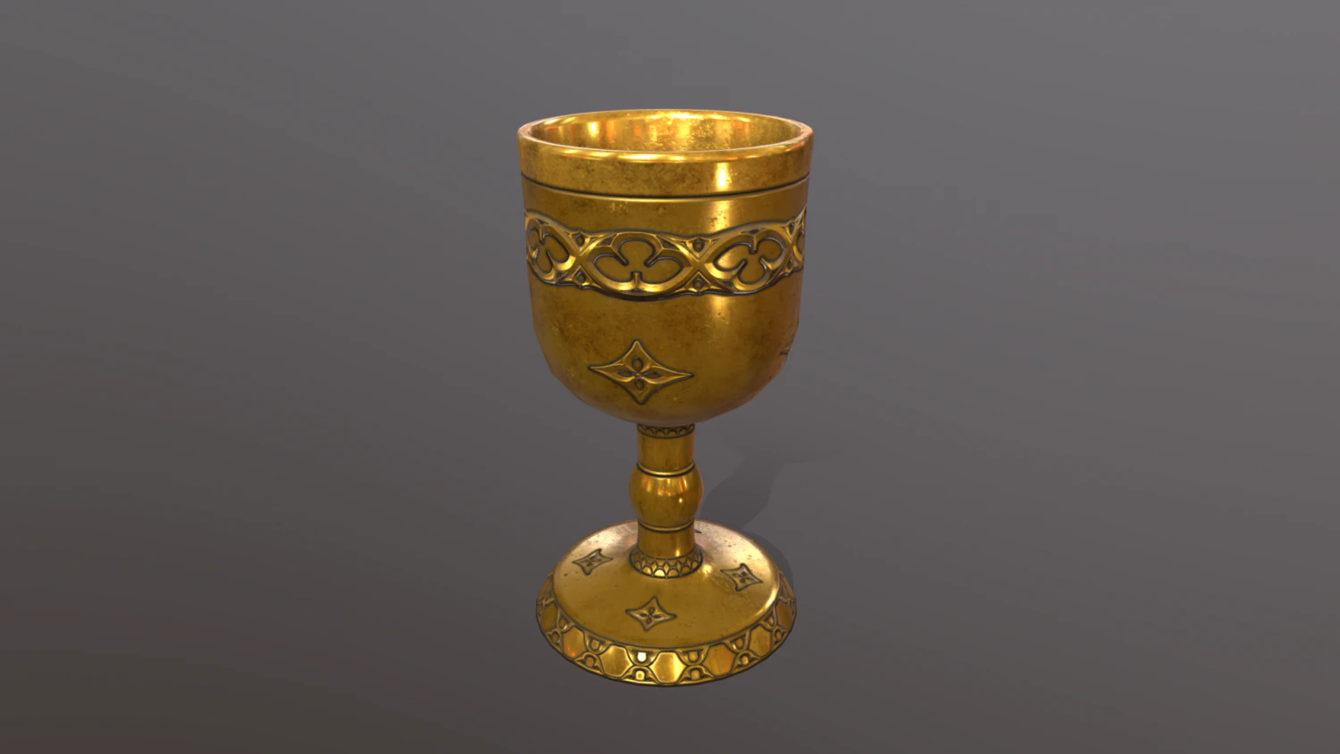 golden goblet 3D Model .c4d .max .obj .3ds .fbx .stl .blend 