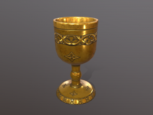 golden goblet Modelo 3D