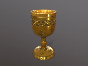 황금 잔 3D 모델