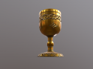 golden goblet 3D मॉडल